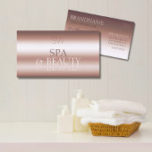 高級バラ金ゴールドスタイリッシュ鏡フォントウィズモノグラム 名刺