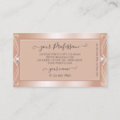 高級バラ金ゴールドスパークルダイヤモンドとロゴ華美 名刺 (裏面)