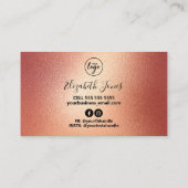 高級バラ金ゴールドバススキンアンド体 名刺 (裏面)