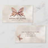 高級バラ金ゴールドバタフライオンマザーオブパール 名刺 (正面/裏面)