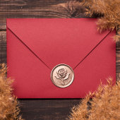 高級バラ金ゴールドフェイクワックスフラワーシールシール ラウンドシール