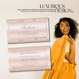 高級バラ金ゴールドフレームとダイヤモンド絶妙 名刺