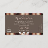 高級バラ金ゴールドブラウンスパークルダイヤモンドとロゴ 名刺 (裏面)