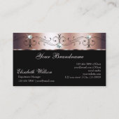 高級バラ金ゴールドブラックスクワイグド宝石とロゴ 名刺 (裏面)