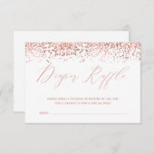 高級バラ金ゴールドベビーシャワーおむつラッフルチケット エンクロージャーカード (正面/裏面)