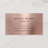 高級バラ金ゴールドメタリックモノグラムコンサルタント 名刺 (裏面)