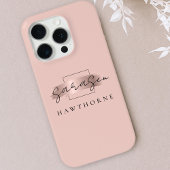 高級バラ金ゴールドモノグラムエレガントブラシストローク Case-Mate iPhoneケース