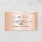 高級バラ金ゴールド効果プロフェッショナルとモダン 名刺 (裏面)