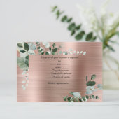 高級バラ金ゴールド植物応答カード 出欠カード (スタンド正面)