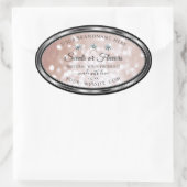 高級バラ金ゴールド製品ラベルズブルジュエリー 楕円形シール (バッグ)