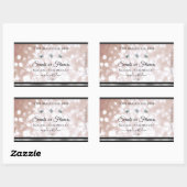 高級バラ金ゴールド製品ラベルズブルジュエリー 長方形シール (シート)