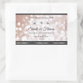 高級バラ金ゴールド製品ラベルズブルジュエリー 長方形シール (バッグ)