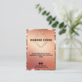 高級バラ金ゴールド製品価格リストカード 名刺 (スタンド正面)