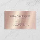 高級バラ金ゴールド金属箔エレガント 名刺 (裏面)