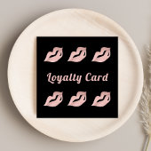 高級バラ金ゴールド&ブラックリップグラマーロイヤリティカード スクエア名刺