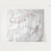 高級バラ-金ゴールドフェイク大理石テクスチャ タペストリー (正面(横))