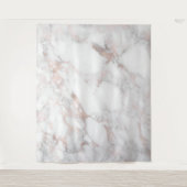 高級バラ-金ゴールドフェイク大理石テクスチャ タペストリー (正面)