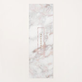 高級バラ-金ゴールドフェイク大理石 ヨガマット (正面)