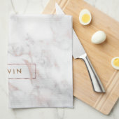 高級バラ-金ゴールド大理石 キッチンタオル (四つ折り)