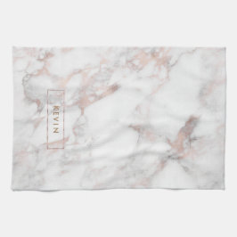 高級バラ-金ゴールド大理石 キッチンタオル