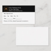 高級バルク医療アポイントメント名刺 予約カード (正面/裏面)