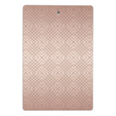 高級パタパーソナライズされたーンバラ金ゴールド ミニクリップボード (裏面)