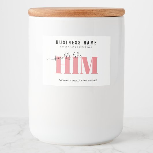 高級パーソナライズされたキャンドルラベル フードラベル (正面)