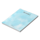 高級パーソナライズされたギフト。ラグジュアリーパーソナライズされたブルー ノートパッド (回転)