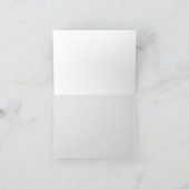 高級パーソナライズされたブルゴーニュ破砕箔 サンキューカード (内部)