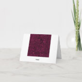 高級パーソナライズされたブルゴーニュ破砕箔 サンキューカード (裏面)