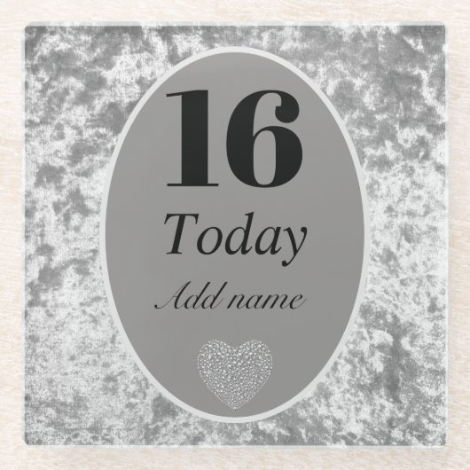 高級パーソナライズされたベルベットのコースターギフト第16位 ガラスコースター (正面)