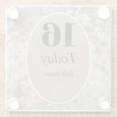 高級パーソナライズされたベルベットのコースターギフト第16位 ガラスコースター (裏面)