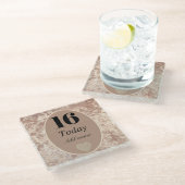 高級パーソナライズされたベルベットのコースターギフト第16位 ガラスコースター (アングル)