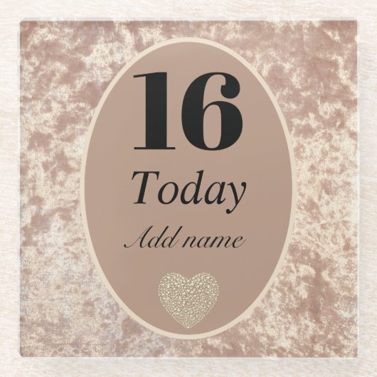 高級パーソナライズされたベルベットのコースターギフト第16位 ガラスコースター (正面)