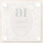 高級パーソナライズされたベルベットのコースターギフト第16位 ガラスコースター (裏面)