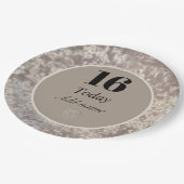 高級パーソナライズされたベルベットプレート16th ペーパープレート (アングル)