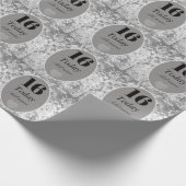 高級パーソナライズされたベルベット包装紙16th ラッピングペーパー (角)