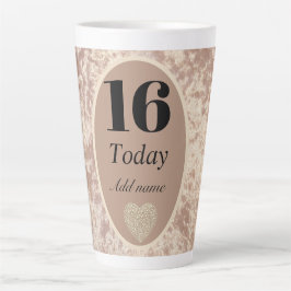 高級パーソナライズされたベルベット誕生日マグカップ16th カフェラテマグ