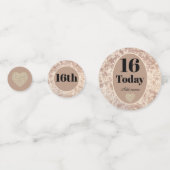 高級パーソナライズされたベルベット誕生日紙吹雪16日 コンフェッティ (正面)