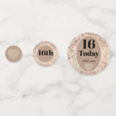 高級パーソナライズされたベルベット誕生日紙吹雪16日 コンフェッティ (裏面)