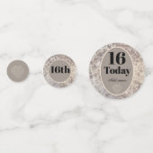 高級パーソナライズされたベルベット誕生日紙吹雪16日 コンフェッティ (裏面)