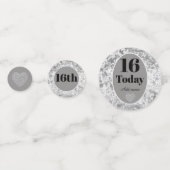 高級パーソナライズされたベルベット誕生日紙吹雪16日 コンフェッティ (正面)