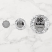 高級パーソナライズされたベルベット誕生日紙吹雪16日 コンフェッティ (裏面)