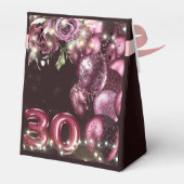 高級パーソナライズされたワイン&バルーン30歳の誕生日 フェイバーボックス (裏面サイド)