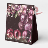 高級パーソナライズされたワイン&バルーン60誕生日 フェイバーボックス (裏面サイド)