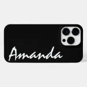 高級パーソナライズされた名前をカスタムするモノグラムiPhone iPhoneケース (裏面横)