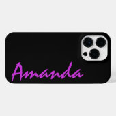 高級パーソナライズされた名前をカスタムするモノグラムiPhone iPhoneケース (裏面横)