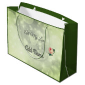 高級パーソナライズされた母の日 ラージペーパーバッグ (裏面アングル)