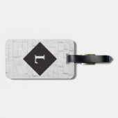 高級パーソナライズされた白レンガの荷物タグ ラゲッジタグ (裏面横)