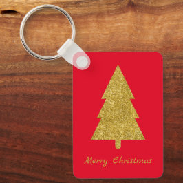 高級パーソナライズされた金ゴールドツかわいらしリークリスマス赤 キーホルダー